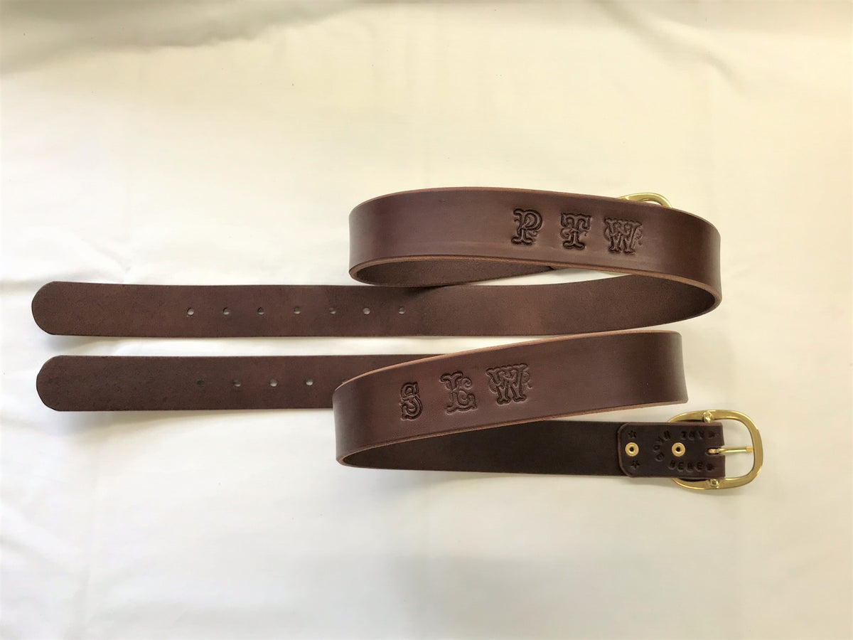 OW INITIALS BELT 30 in white