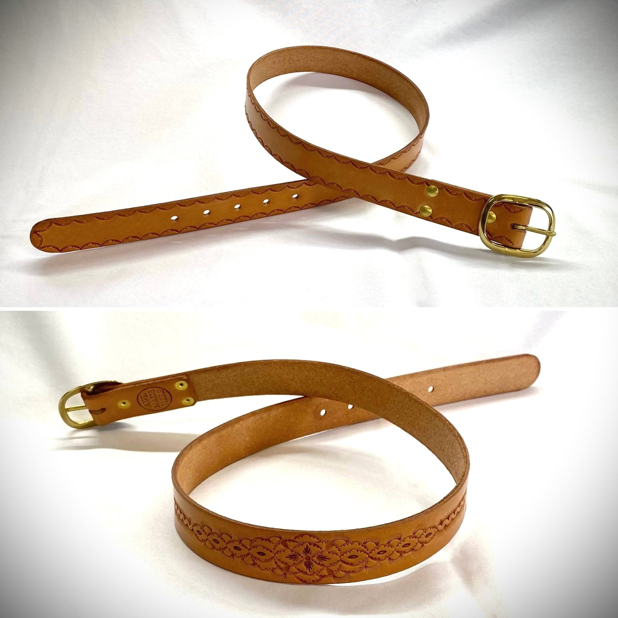 Fully Tooled Leather Belt