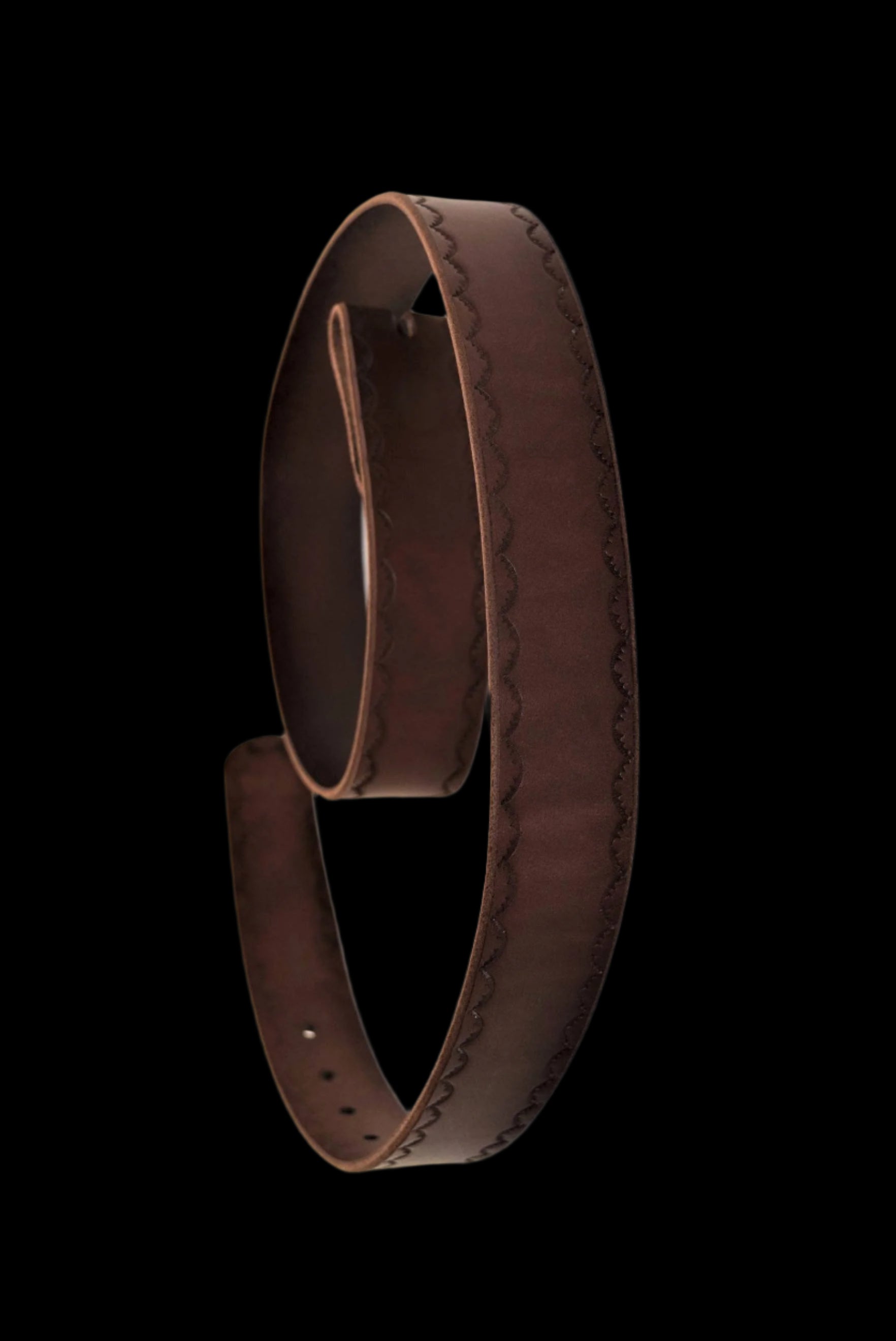 Leather Belt, tooled edges