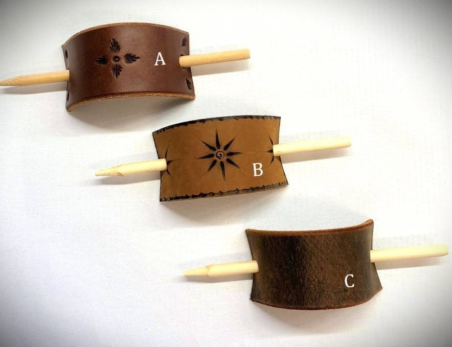 Leather Hair Sticks