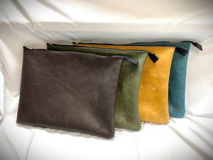 Large Zippered Clutch w/Wristlet Option