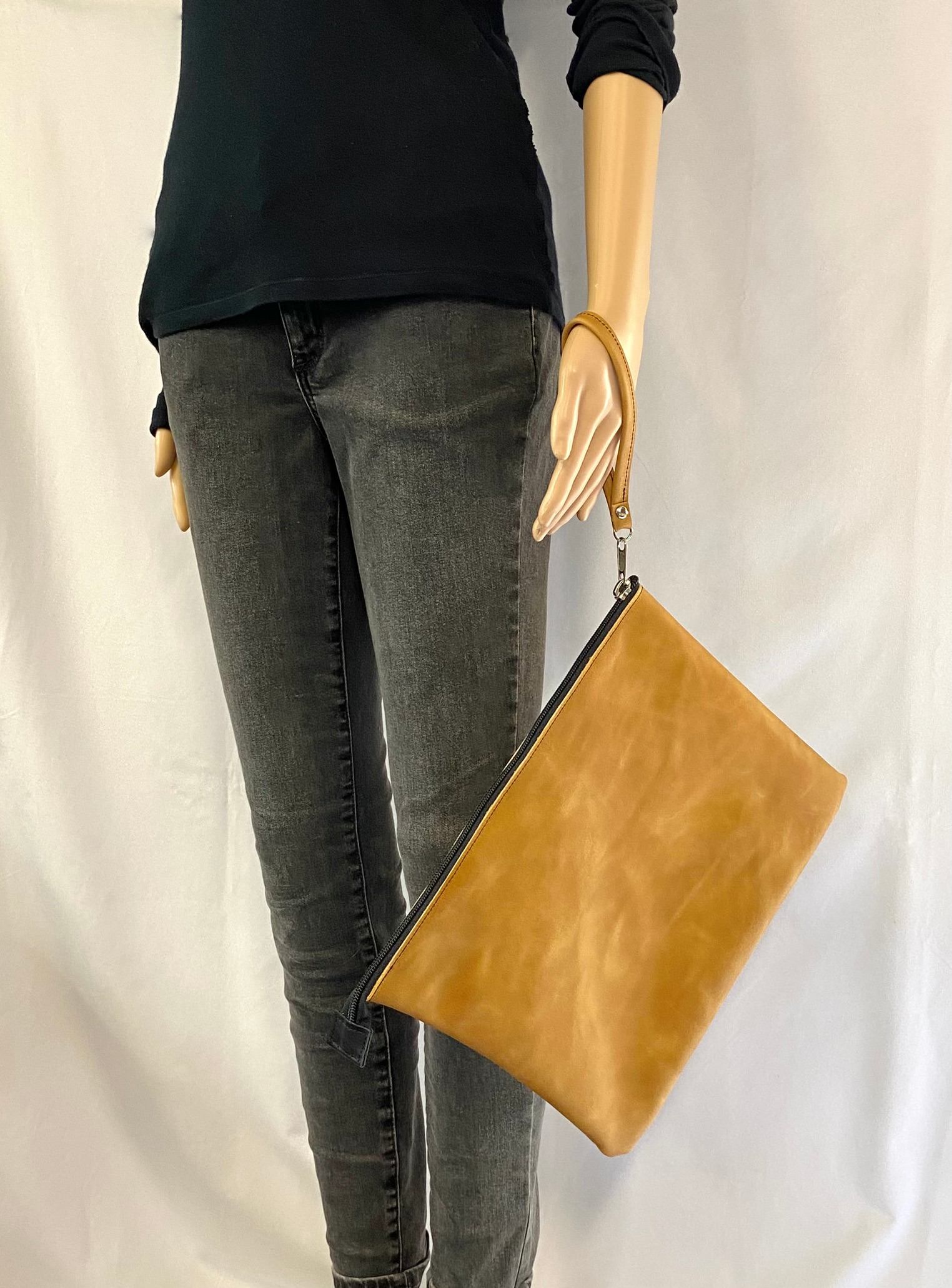 Large Zippered Clutch w/Wristlet Option