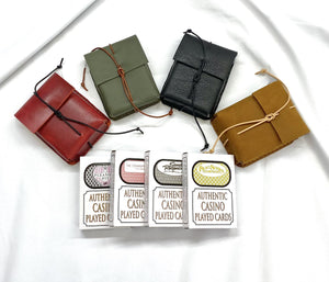 leather playing cards cases