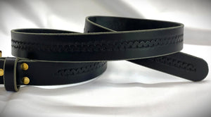 Leather Belt, tooled center