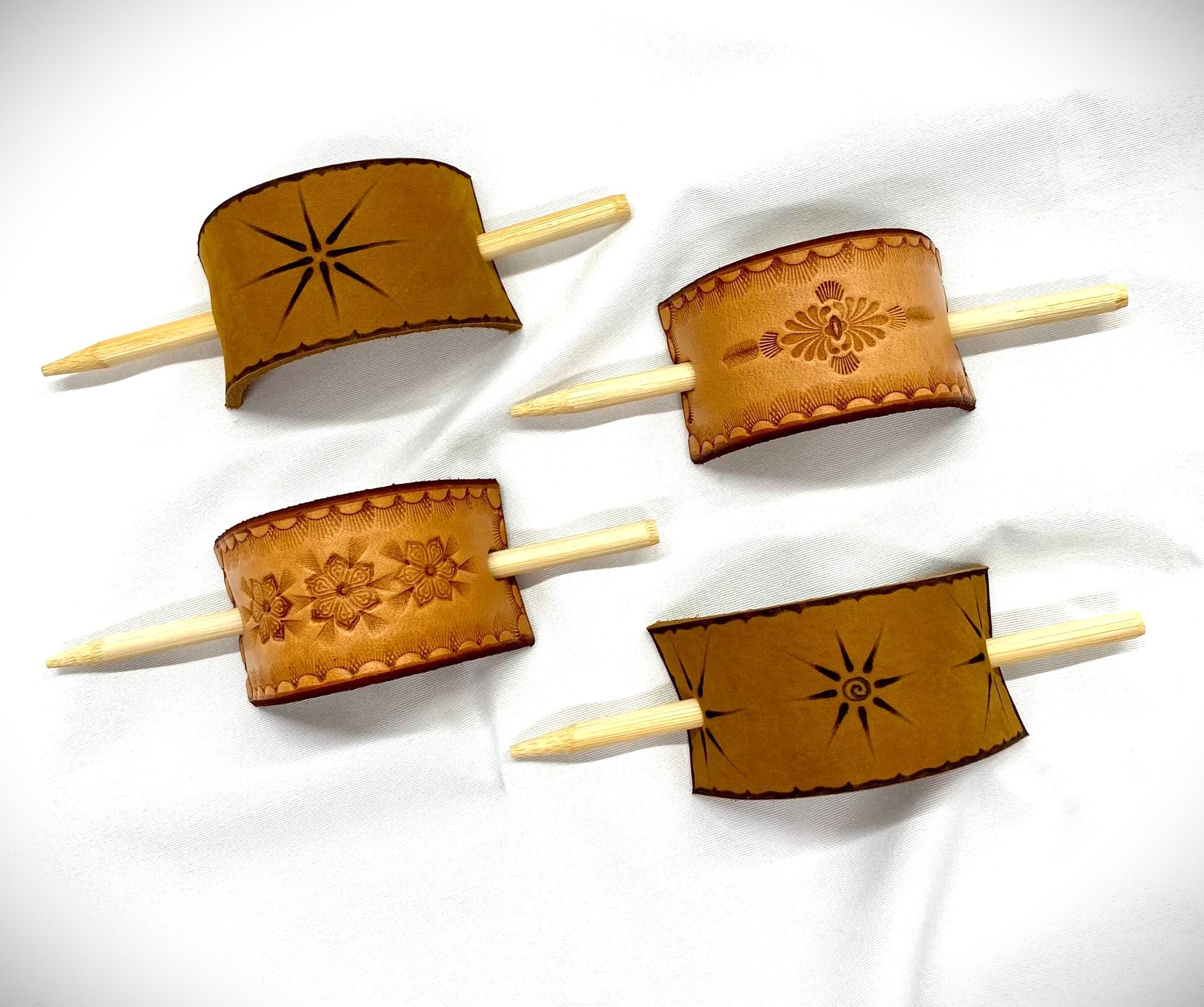 Leather Hair Sticks