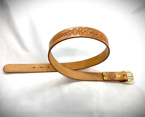 Fully Tooled Leather Belt