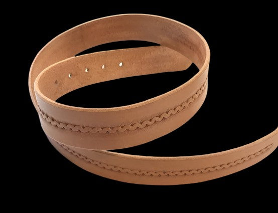 Leather Belt, tooled center