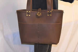 The Clare Flair Tote, Dark Brown