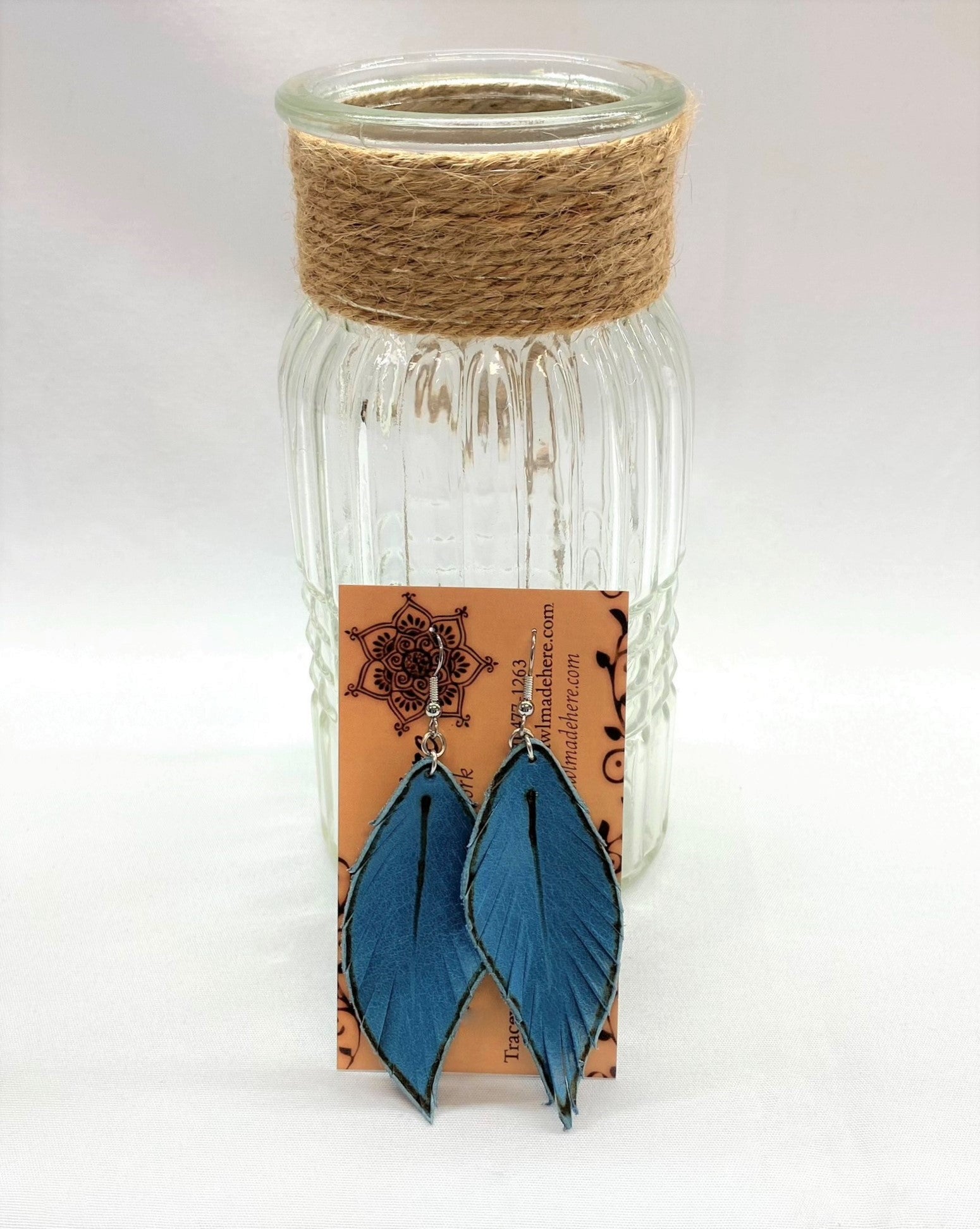 Rounded Feather Earrings