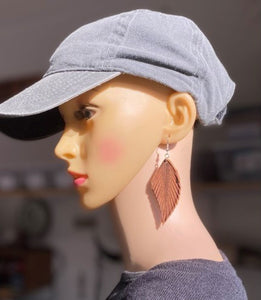 Rounded Feather Earrings