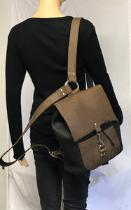 Raw Edge Backpack, Two-tone