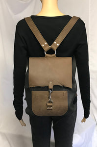 Raw Edge Backpack, Two-tone