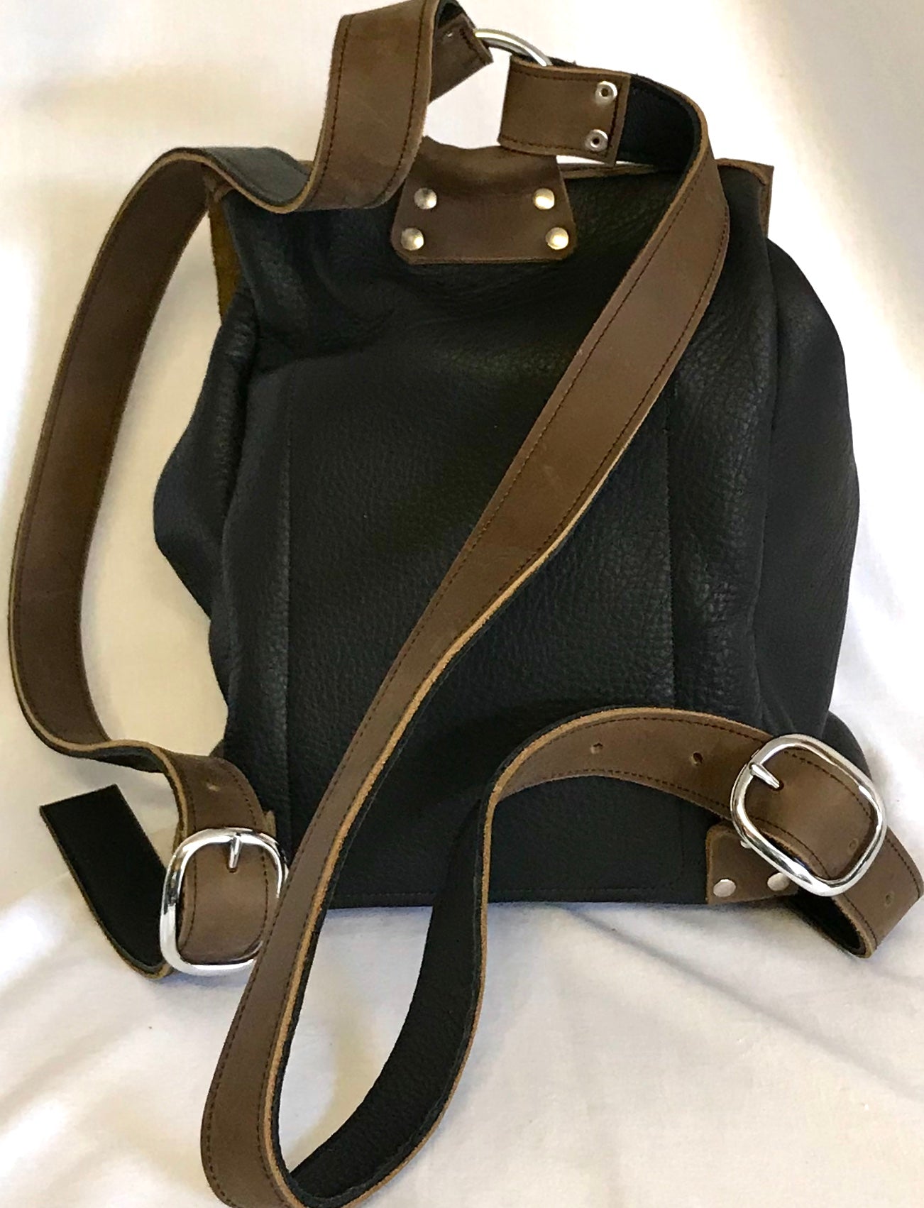 Raw Edge Backpack, Two-tone