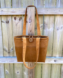 The Clare Flair Tote, Brushed Brown